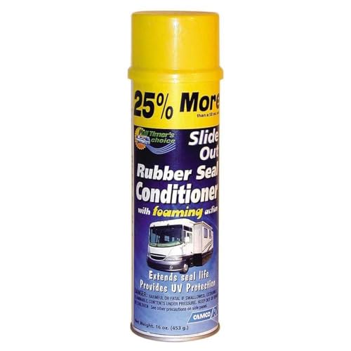 Camco RV Slide-Out Rubber Seal Conditioner with Foaming Action; Extends Seal Life and Provides UV Protection (41135)
