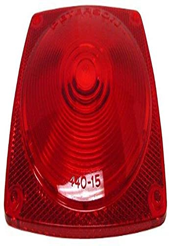 Peterson Manufacturing 440-15 Replacement Lens for Combination Tail Light Red 4.5 inches