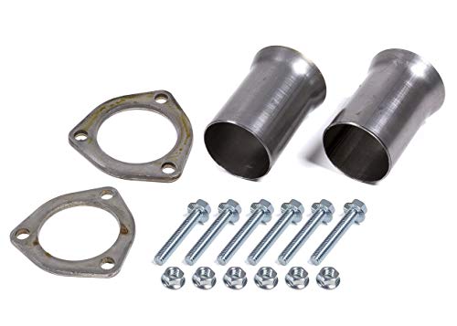 Hedman Hedder Collector Reducer, 2.5 in Inlet to 2.5 in Outlet, 3-Bolt Ball and Socket Flange, Steel, Natural, Pair