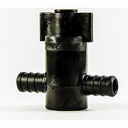 Ecopoly 29879 Plastic Pex Crimp Valve, 0.5" Size, Black