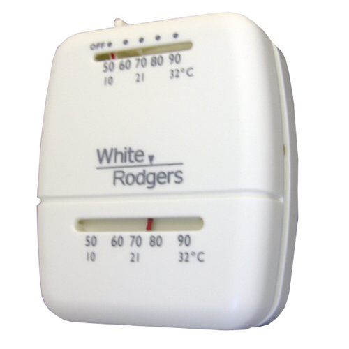 Lasco 36-0161 Universal Heat Only Thermostat For Most 12 Volt,24 Volt,Or Millivolt Applications, White Plastic