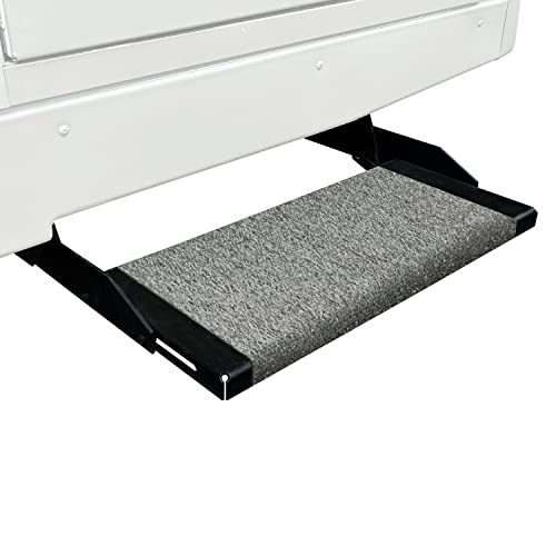 Prest-O-Fit 2-1043 Wraparound RV Step Rug Stone Gray 18 In. Wide