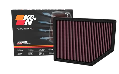 K&N High-Flow Original Lifetime Engine Air Filter: Increase Power: Premium, Washable: Compatible with 2022-2025 FORD: Bronco, Bronco Raptor, Ranger, Ranger Raptor, 33-5132