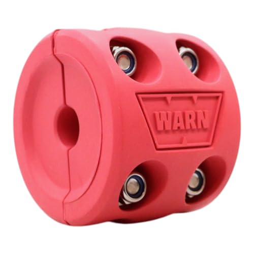 WARN 108789 Winch Hook Rubber Bump Stop – Split Design, (Red) Protects Fairlead & Winch Components Universal Fit for Most Winch Hooks Heavy‑Duty Rubber Construction