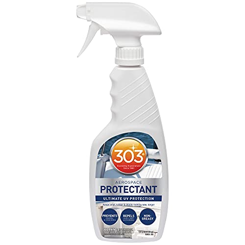 303 Products Marine Aerospace Protectant Spray – UV Protection, Repels Dust, Dirt, & Staining, Matte Finish, Restores Like-New Appearance, Outdoor Patio & Boat Cleaning Supplies 16 Fl. Oz.