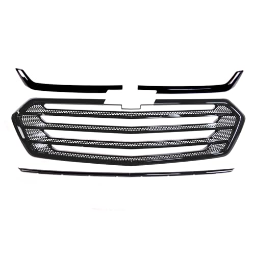 CCI Grille Insert IWCGI507BLK, Mesh Style, OEM Look, Painted, Gloss Black, ABS Plastic, Fits 2018-2021 Chevrolet Traverse