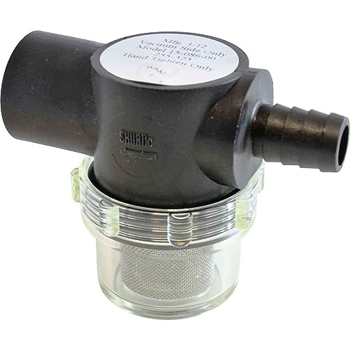PENTAIR SHURFLO 255-323 Twist-On Water Strainer, 1/2" Barb Inlet, 1/2" NPSM Outlet