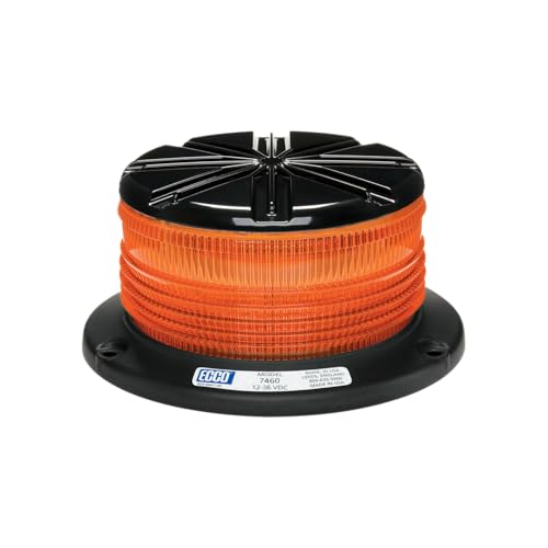 ECCO 7460A Series Profile™ 3 Inch LED Beacon - Amber | 12-36VDC | Pulse8 Flash Pattern