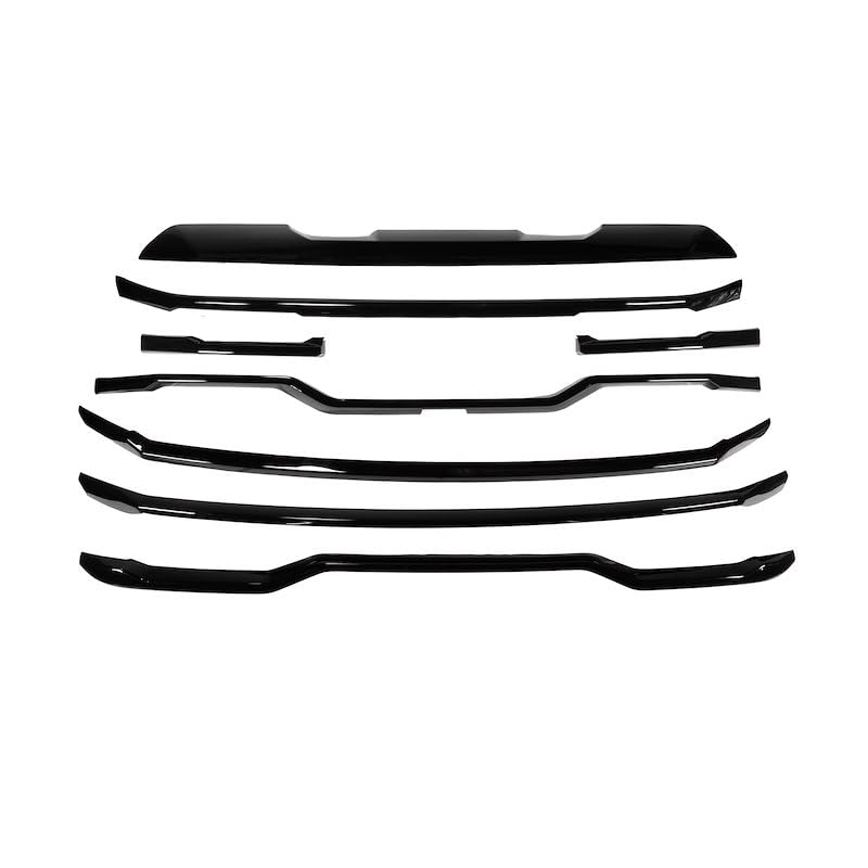 CCI Grille Insert GI205BLK, Tape-On Overlay, 8 Piece, Painted, Gloss Black, ABS Plastic, Fits 2023-2026 GMC Sierra 1500 SLT Model
