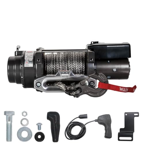 WARN 16.5ti-S Heavyweight Winch – 16,500 lb Pulling Capacity, Synthetic Rope, Advanced Sealed Motor, Waterproof Design, All-Metal Gear Train for Off-Road Recovery & Industrial Use