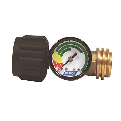 Camco RV Propane Gauge and Leak Detector | Features Type 1 Connection for RVing, Boating, Gas Grills and More (59023)