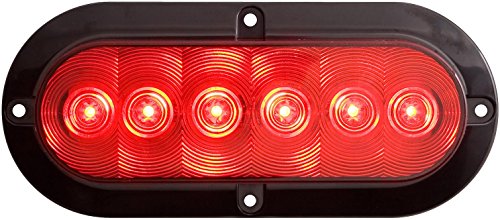 Optronics STL73RBP 6" Oval Sealed LED Stop/Turn/Tail Light, Red
