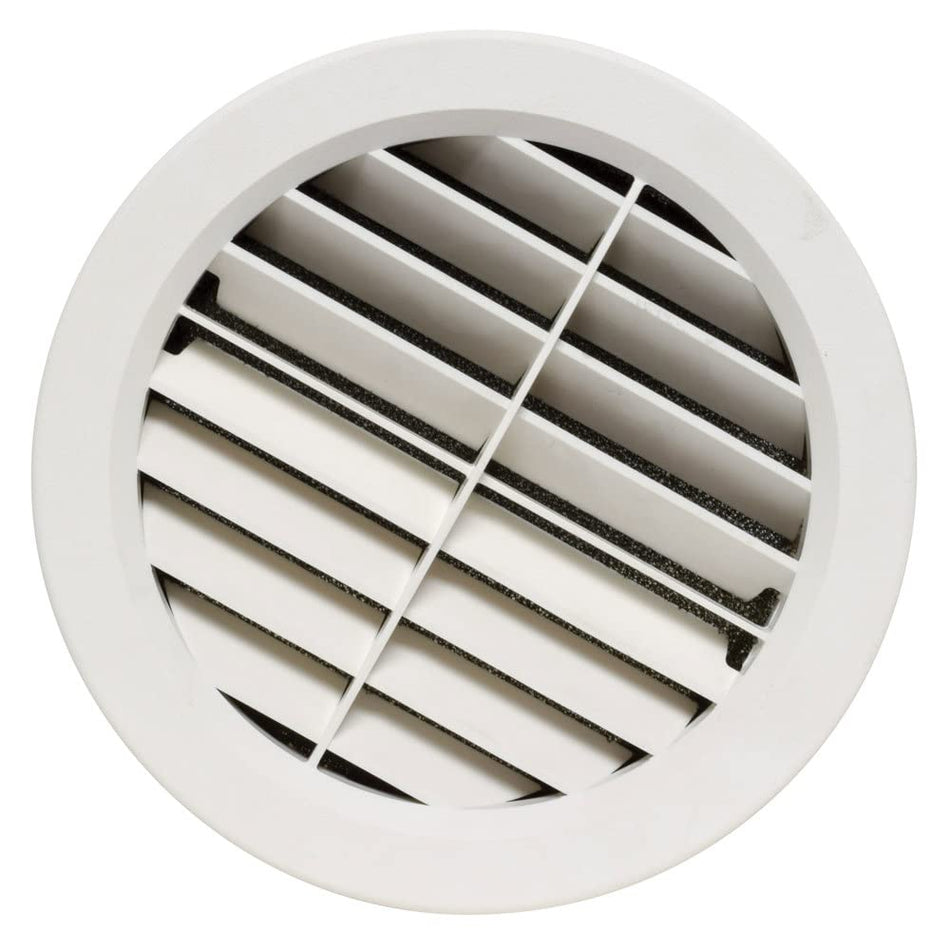 Valterra A10-3361VP Air Return Vent with 360° Rotation & Removable/Washable Foam Filter - 5-5/8" ID x 6-7/8" & Collar Extension: 7/8" to 1-1/2", Beige