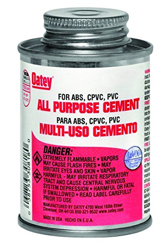 Oatey 30818 All Purpose Medium Body Cement, 4 oz Can, Milky Clear (Case of 24)