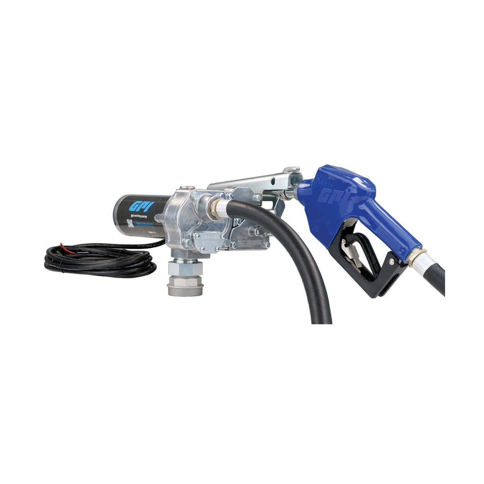 GPI - M-150 Series Fuel Transfer Pump, Automatic Shut-Off Nozzle, 15 GPM, 12 Volt (110000-100)