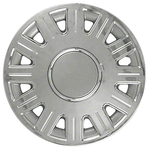 Set of 4 Chrome 16 Inch Aftermarket Replacement Hubcaps with Metal Clip Retention System - Part Number: IWC412/16CN