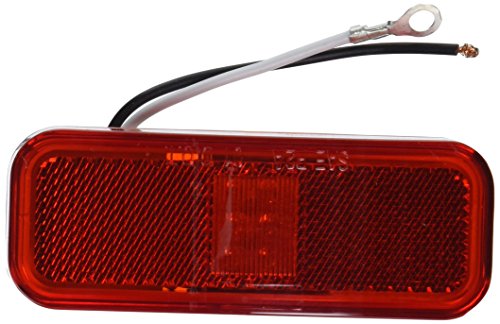 ダイヤモンド Diamond Group 52719 Red 4" x 1.5" Weatherproof LED Marker Light with Reflector