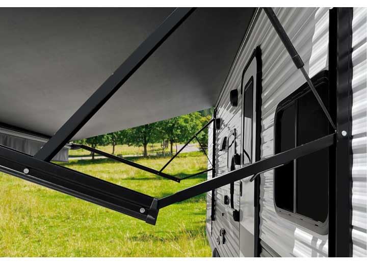 Velarium 68" Black 12V Power/Idler Arm Set - Robust Extruded Arms with 12V Powered Operation, Adjustable Pitch, Durable Design Reliable Performance, Ideal RV Awnings and Outdoor Use