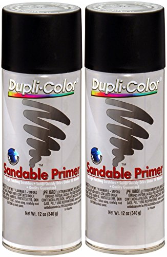 Dupli-Color Sand Able Primer Black 12 Oz. Aerosol - Lot of 6