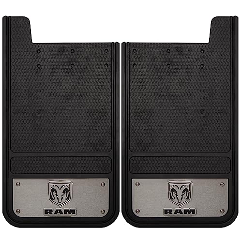 Plasticolor Ram Heavy Duty Rear 12 X 23 Mud Guards, 12" x 23" Rear Mud Guards by Plasticolor (001836R01)