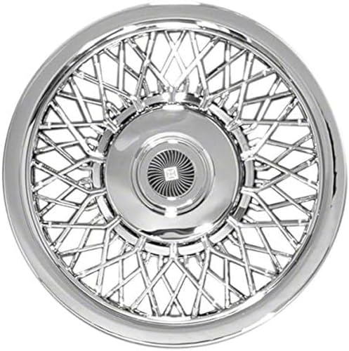Set of 4 Chrome 15 Inch Aftermarket Replacement Hubcaps with Metal Clip Retention System - Part Number: IWC1215