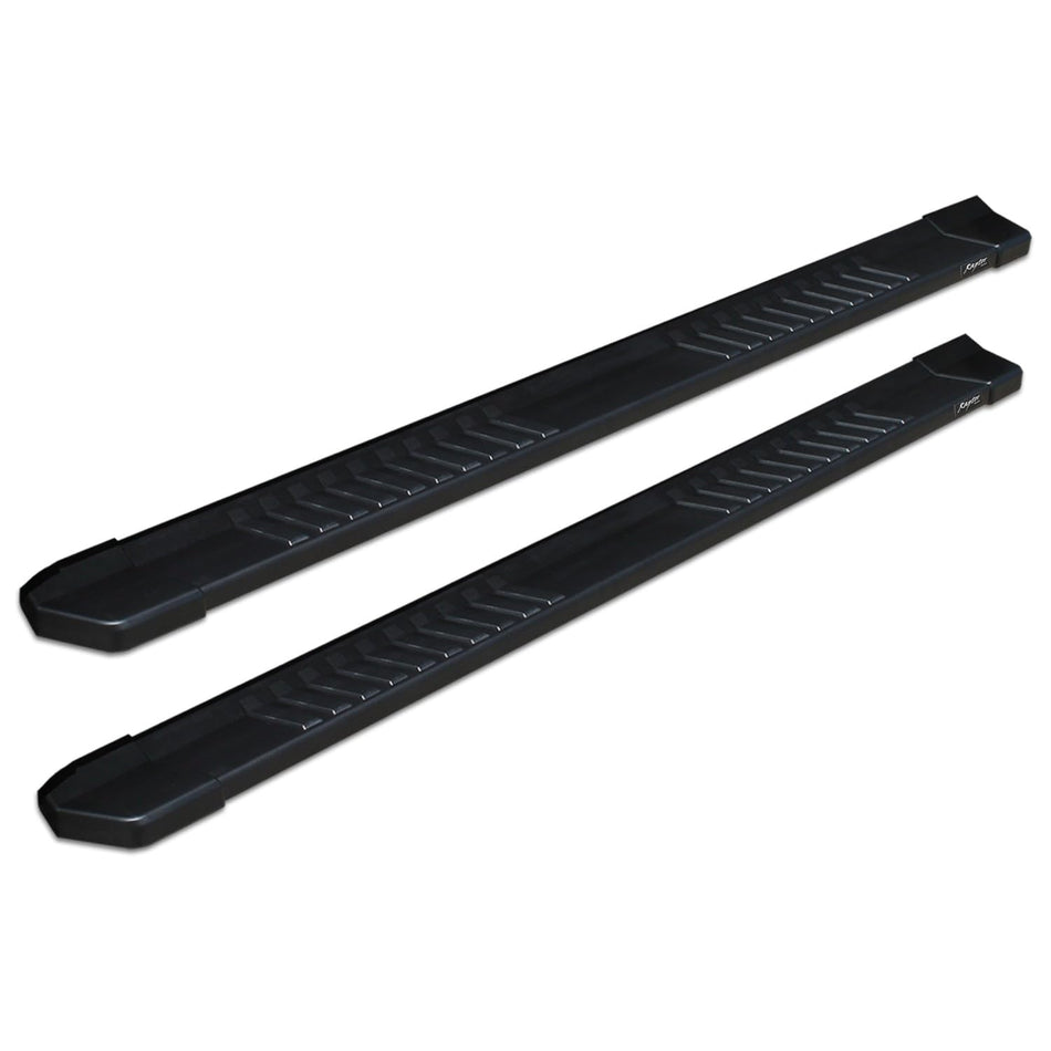 Raptor Series Running Boards Steps 6in OEM Style Black Aluminum Compatible with Crew Cab 2019-2026 Silverado Sierra 1500 and 2020-2026 2500/3500 HD