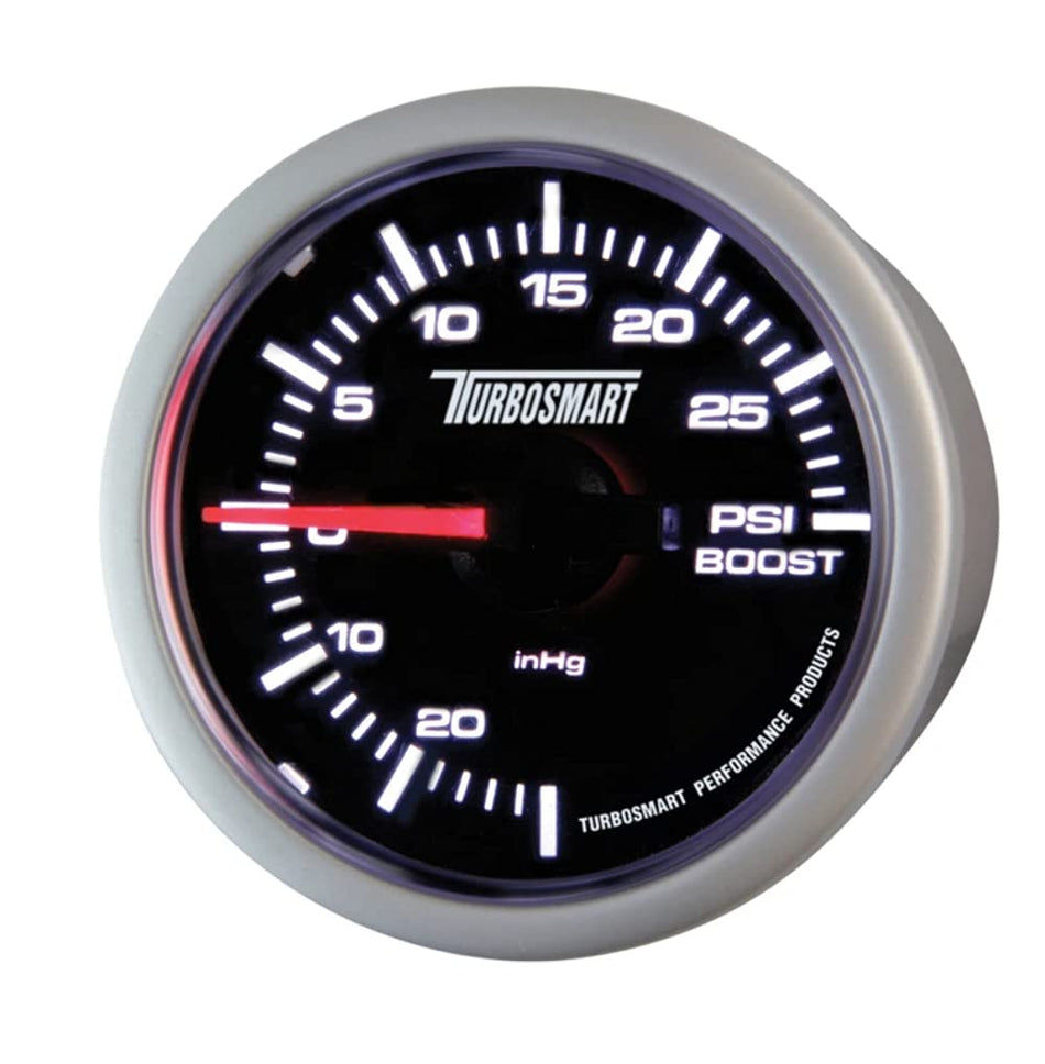 Turbosmart TS-0101-2023 52 mm - 2-1/16" 0-30 PSI Boost Gauge for Gated Boost Control Valves , Black