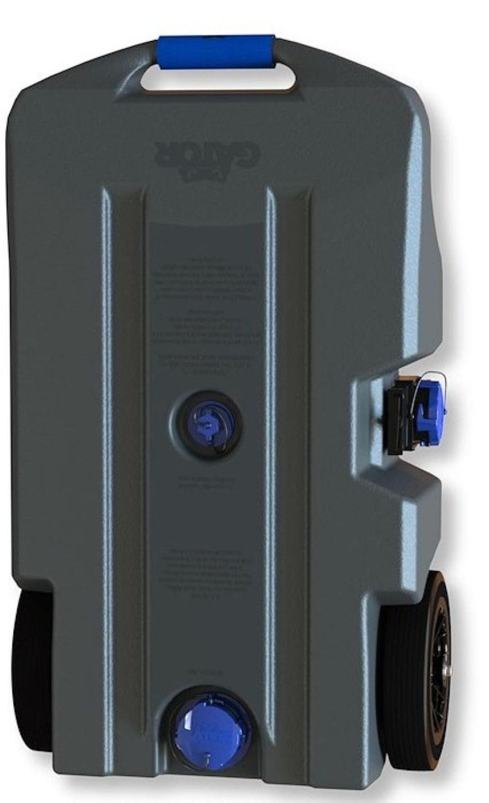 Duraflex Portable Waste Holding Tank 21903G, 29 Gallon, 2 Wheel Design, Gray, Blow-Molded Polyethylene