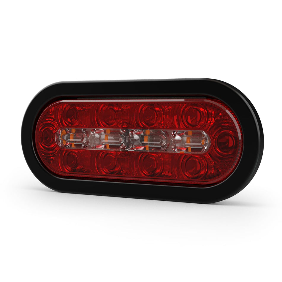 ECCO LED STTR Warning Light LEDs 8 Inch Amber White 12V 24V Surface Mount Waterproof Construction Caution Lights for Truck off Road car Commercial Vehicles, 5 Year Warranty