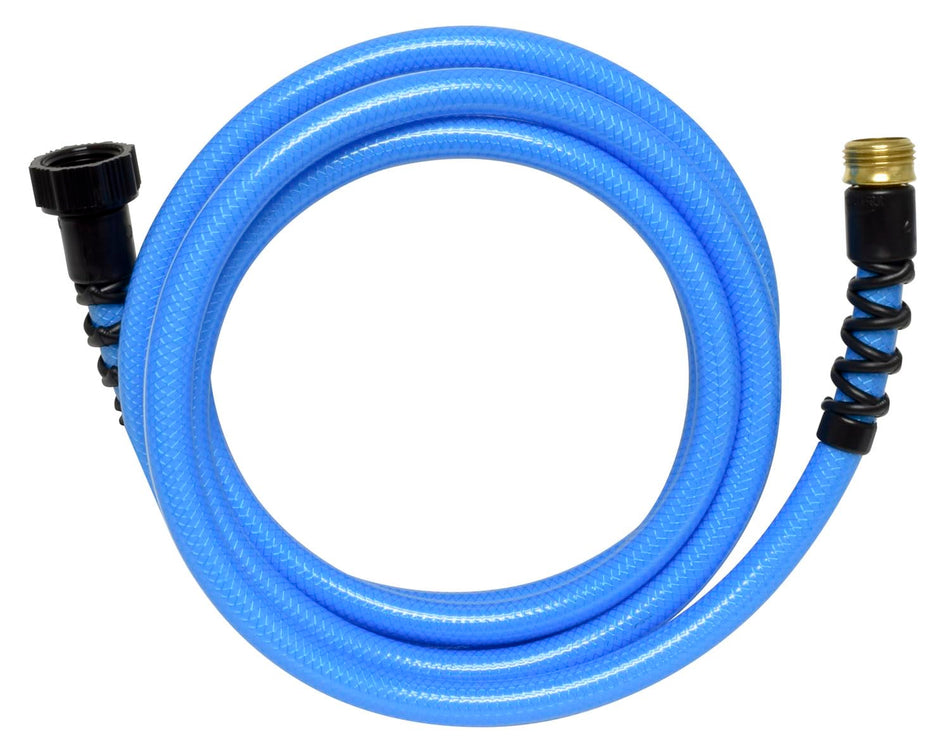 Valterra W01-8120 AquaFresh High Pressure Drinking Water Hose with Hose Savers - 1/2" x 10', Blue