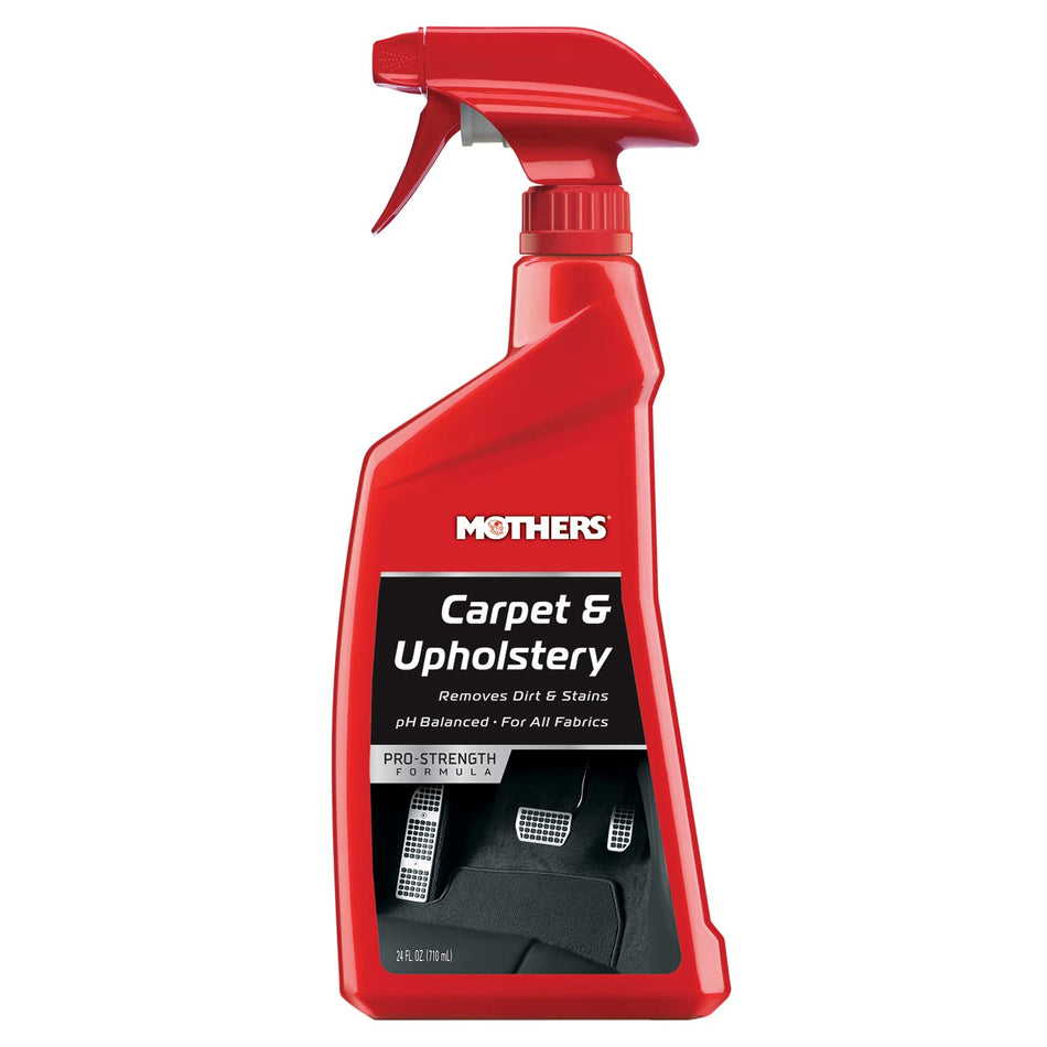 Mothers Carpet & Upholstery Cleaner, 24 oz. — Pro-Strength, pH-Balanced Formula Removes Ground-in Dirt, Soil & Stains from Cloth, Carpet, Velour & Vinyl, Restores a Clean Fresh Look (05424)
