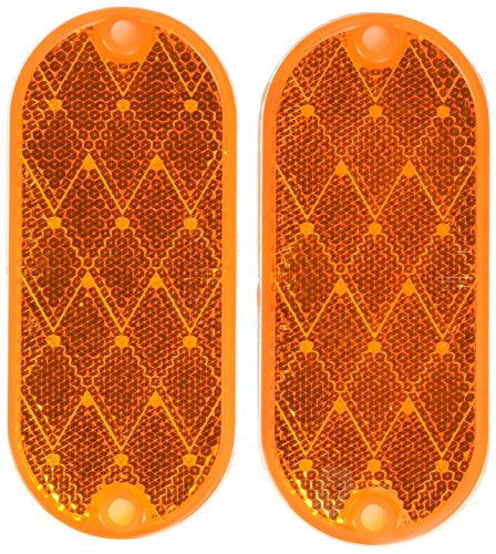 PM V480A Amber Oval Stick-on Reflectors 2 Count