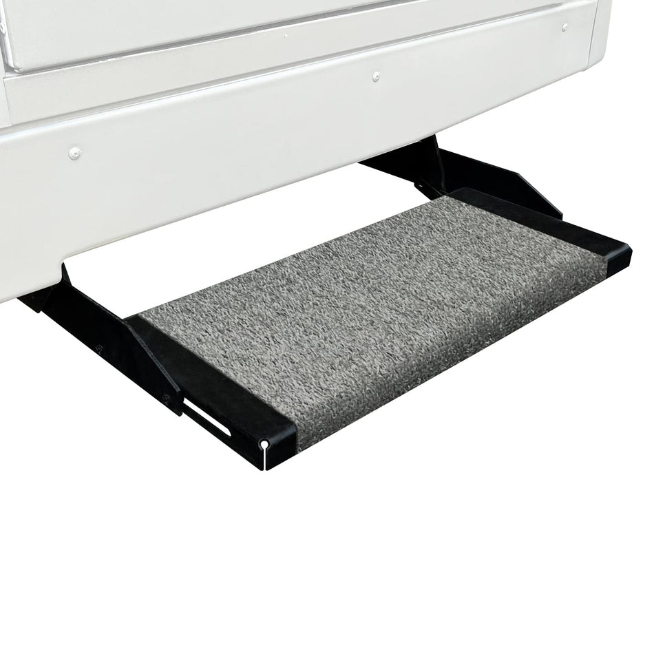 Prest-O-Fit 2-1043 Wraparound RV Step Rug Stone Gray 18 In. Wide
