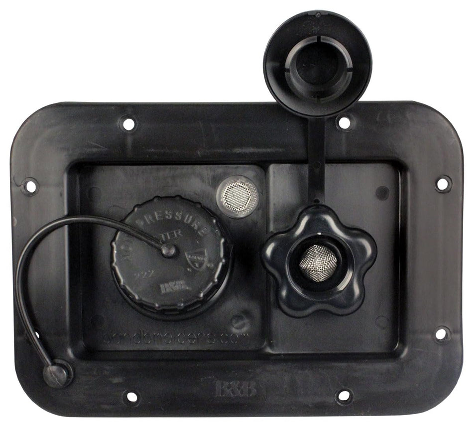 B&B Molders, 94223 City/Gravity Water Fill Dish with Plastic Check Valve – Black, Leak-Tested UV-Stable Acrylonitrile Construction, OEM Replacement – Made in USA