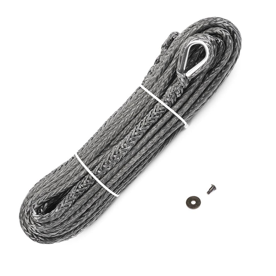 WARN 104232 Service Part - Synthetic Winch Rope Replacement, Fits: VR EVO Winches - 3/8" x 90', Black