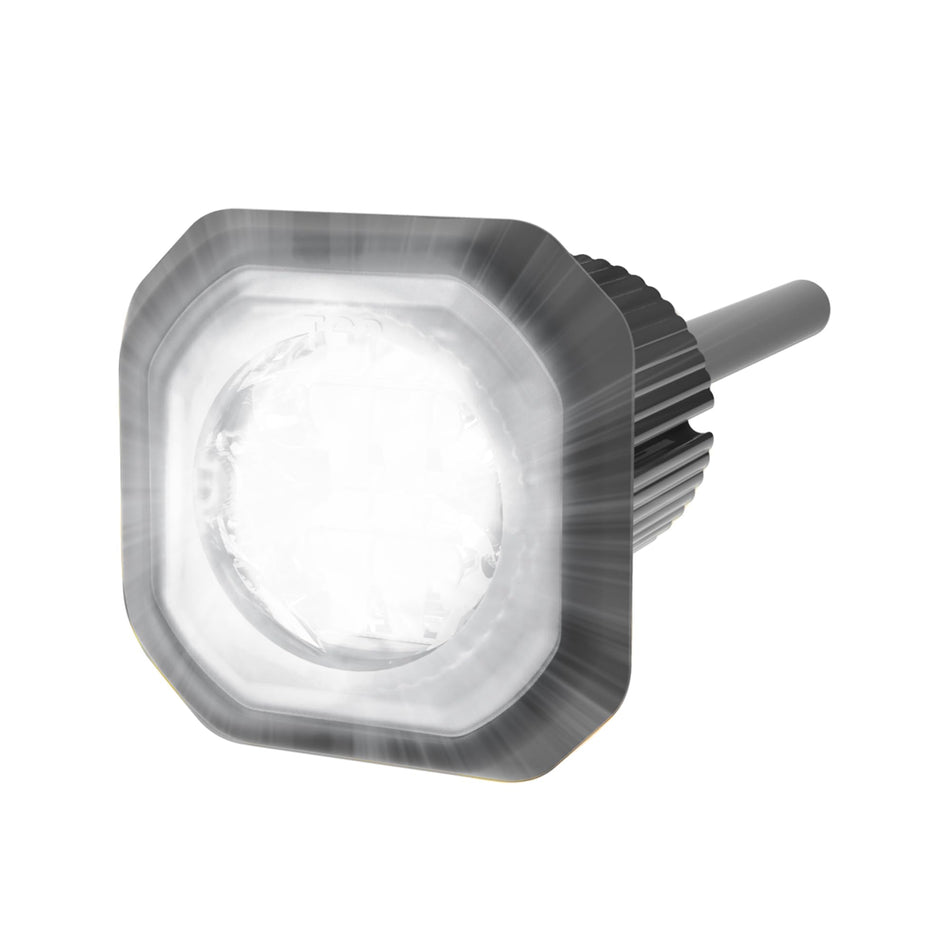 ECCO LED High-Intensity Directional LEDs Amber White 0.6 amps 12V 24V 69 flash patterns Waterproof Warning Light Construction Caution Lights for Truck off Road car Commercial Vehicles, 5 Year Warranty