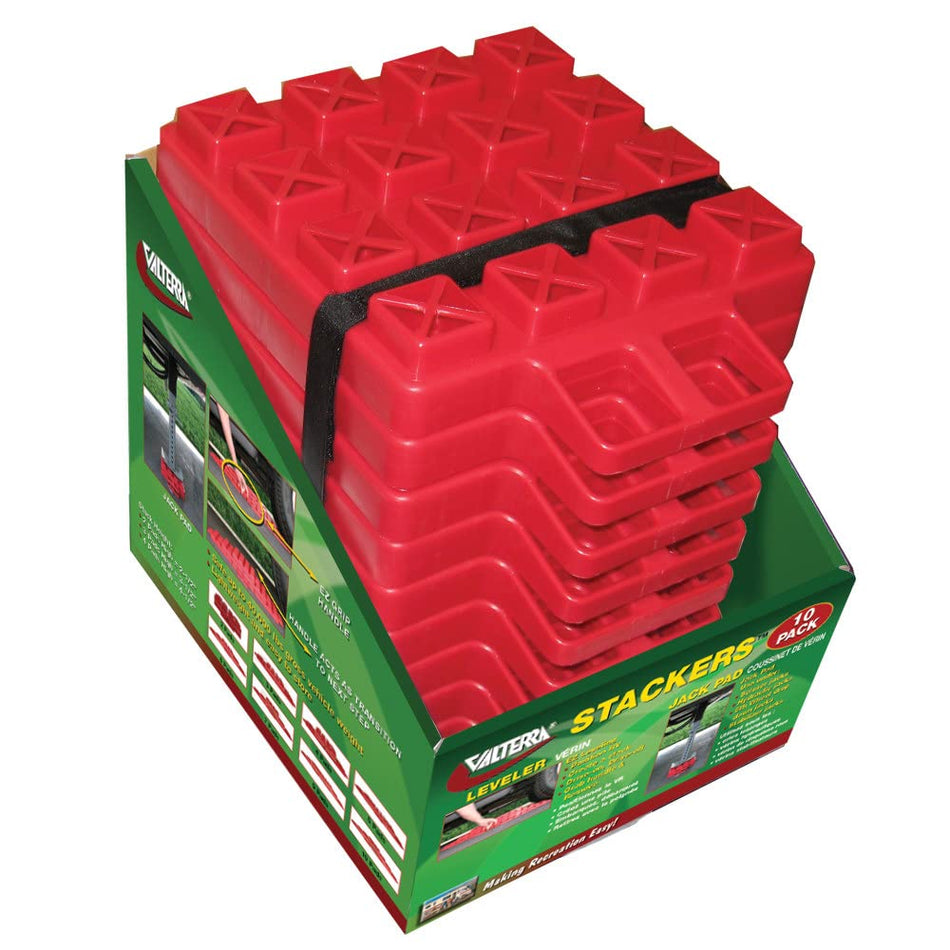 SnapPad Xtra RV Leveling Pads - Permanent Jack Stabilizers for RVs - 9" Round Leveling Jack Pads for LCI Leveling System - Heavy Duty Replacement for Blocks - Made in The USA (6-Pack)