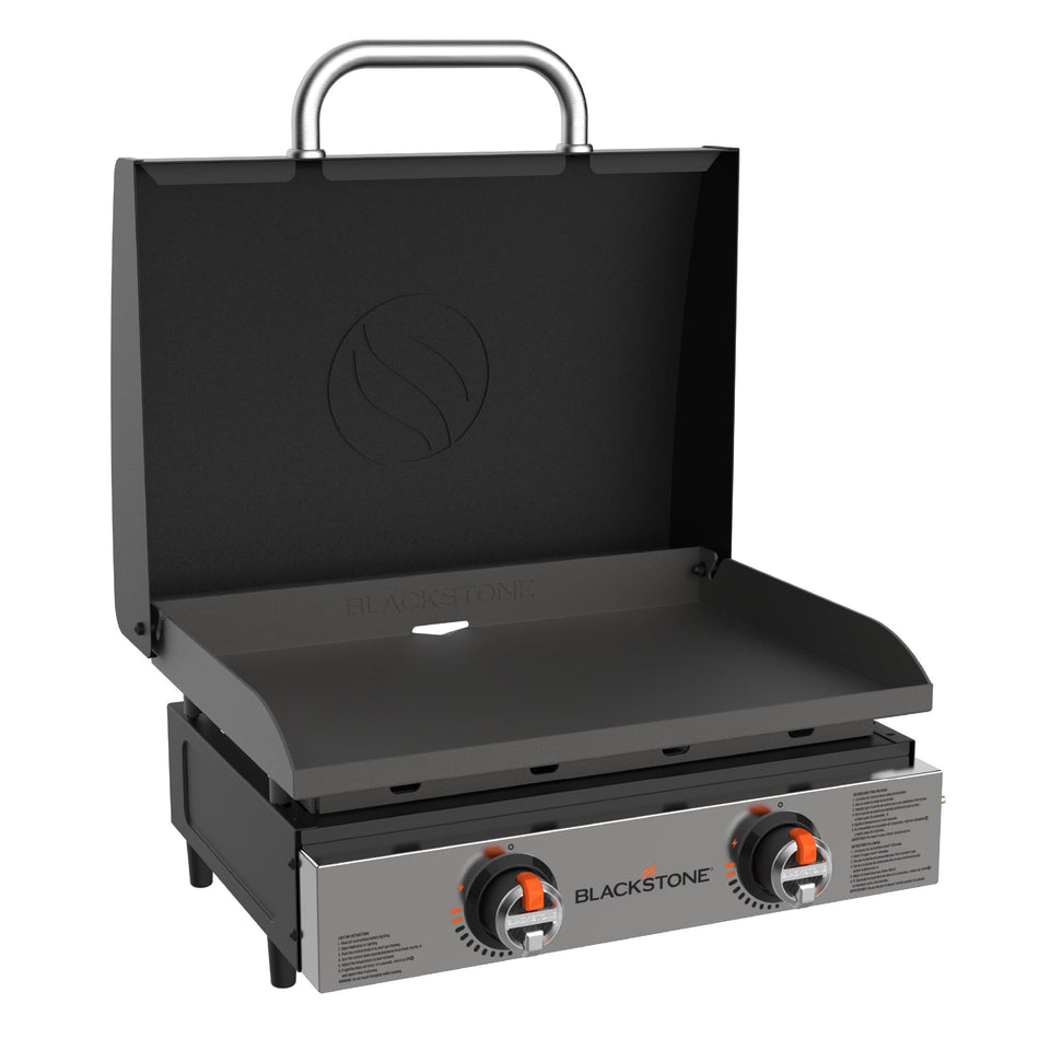 Blackstone 2205 Original 22” Omnivore Tabletop Griddle with Hood, Powder Coated Steel, Black