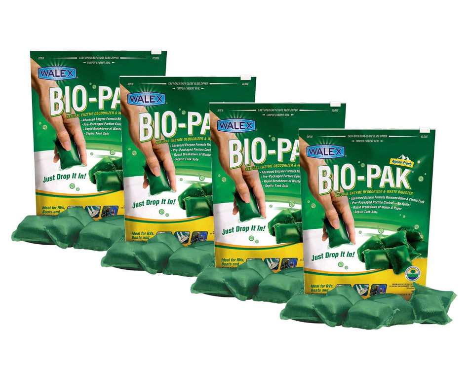 Walex BIO-11530 Bio-Pak Natural Holding Tank Deodorizer and Waste Digester, (Pack of 10)
