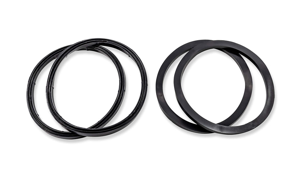 Camco Sewer Hose Replacement Gasket - Replacement Gaskets for RV Sewer Fittings to Ensure an Odor Tight Seal | Two Bayonet & Two 4-in-1 Gaskets - 4 Pack (39834) , Black
