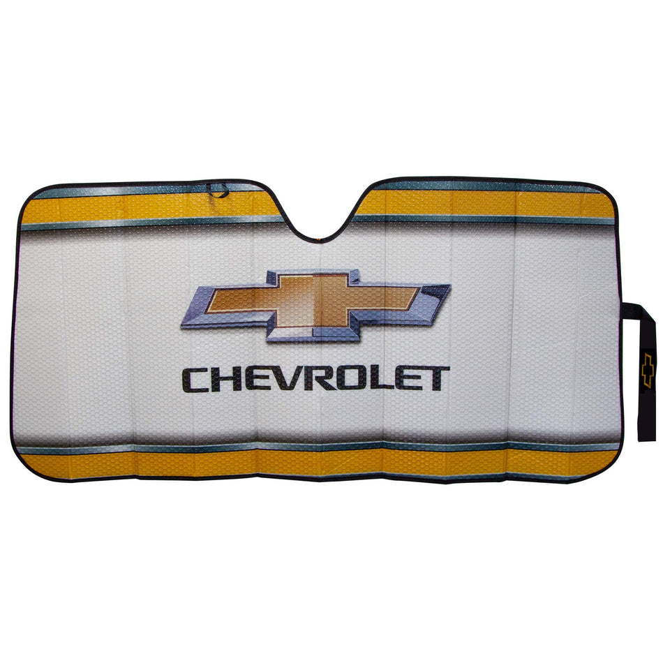 Plasticolor 003737R01 Chevrolet Bowtie Accordion Style Front Windshield Sunshade for Car Truck or SUV