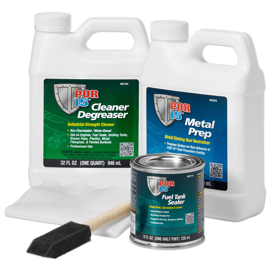 POR-15 Motorcycle Fuel Tank Repair Kit, Superior Strength and Fuel Resistance, Stop Rust, Corrosion and Seal Pinhole Leaks