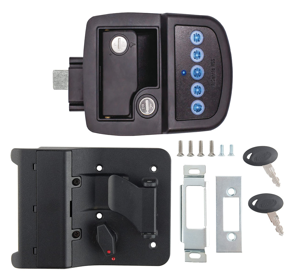 Bauer AP Products 013-5091 Keyed-A-Like Bluetooth Electric Towable Lock - RH,Black