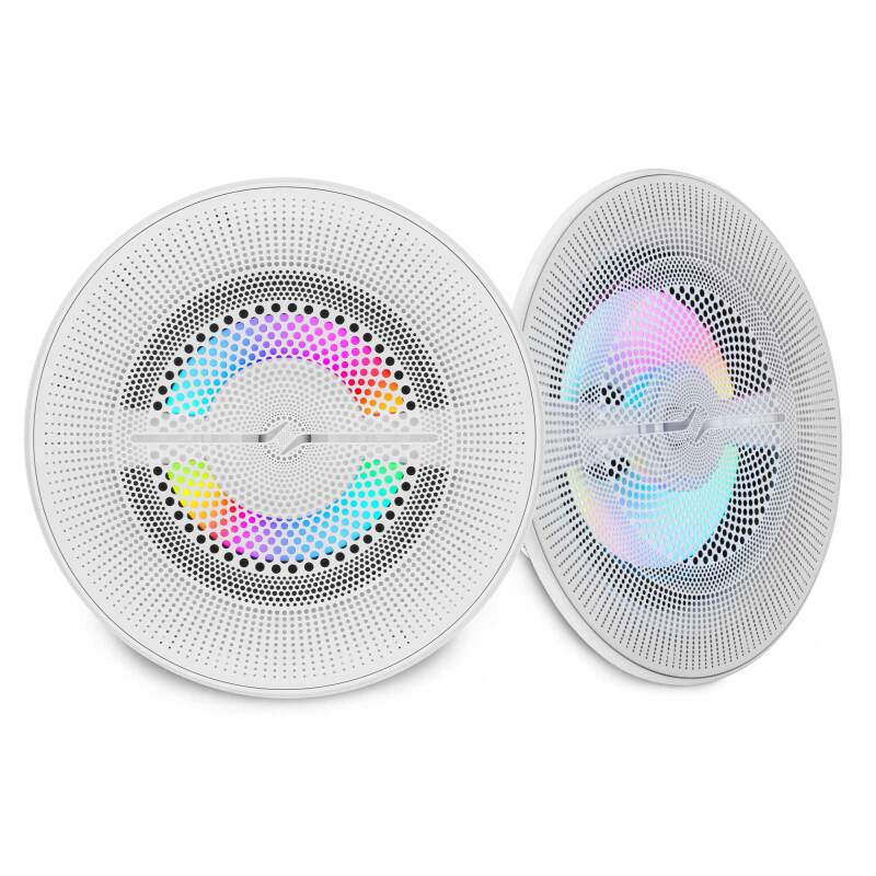 DS18 6.5in 2-Way 150 Watts RMS 4ohm Digital LED Lights Bullet Tweeter White
