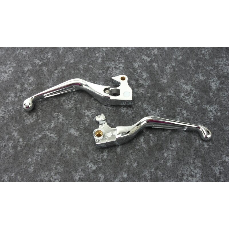 Bikers Choice 04-13 XL Chrome Slotted Lever Set